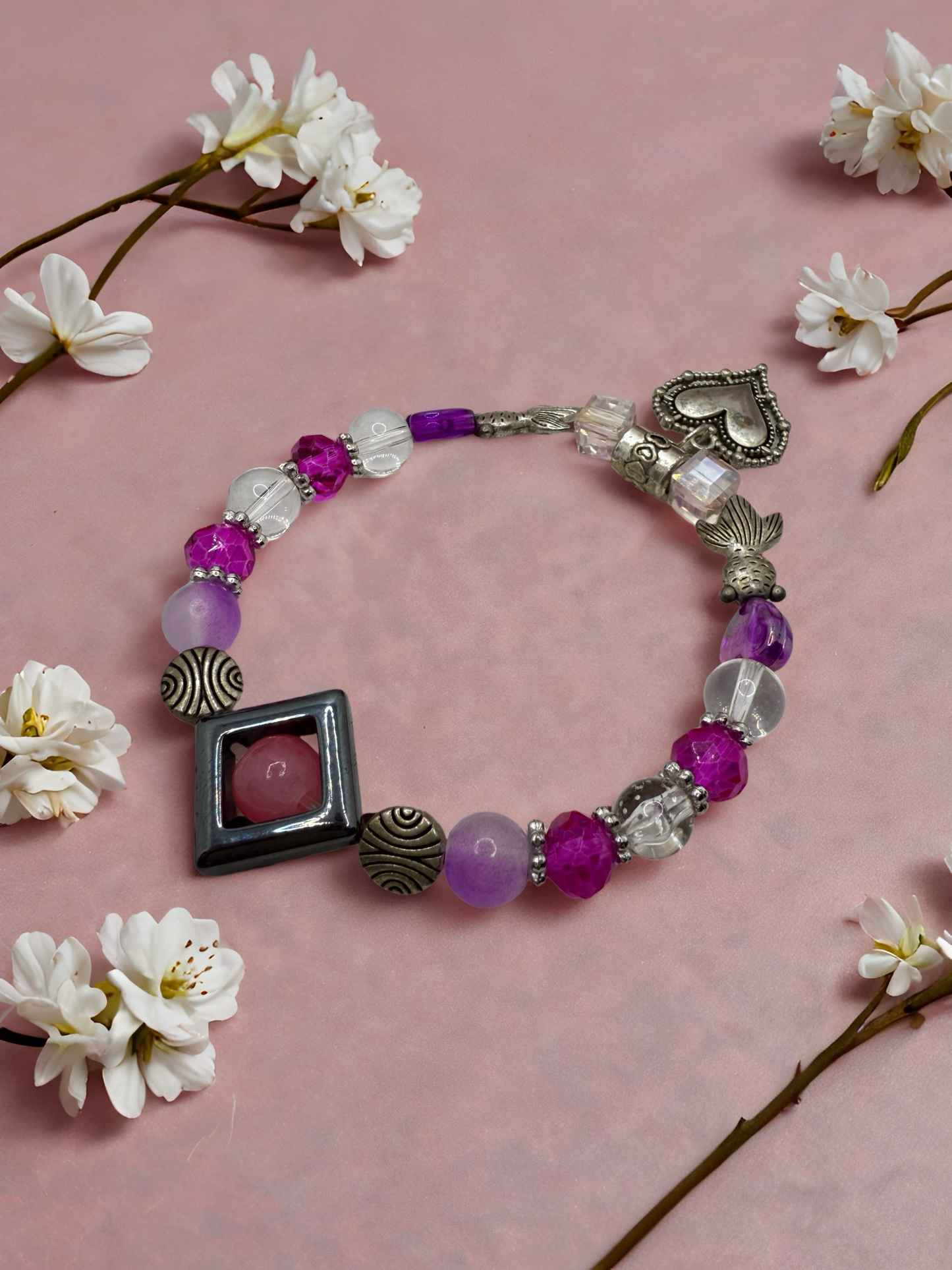 Soft Purple Beaded Bracelet