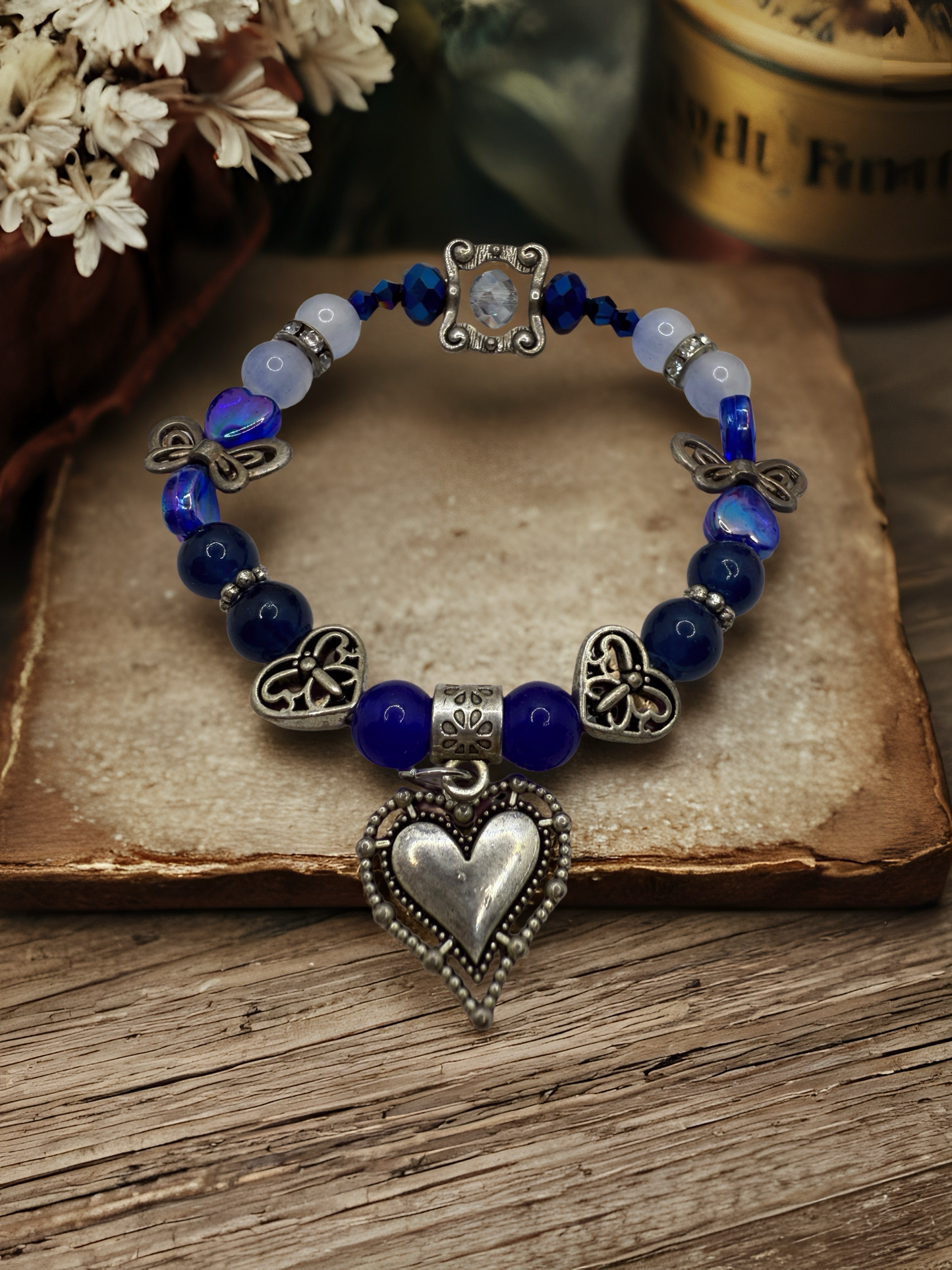 Perfect blue beaded bracelet