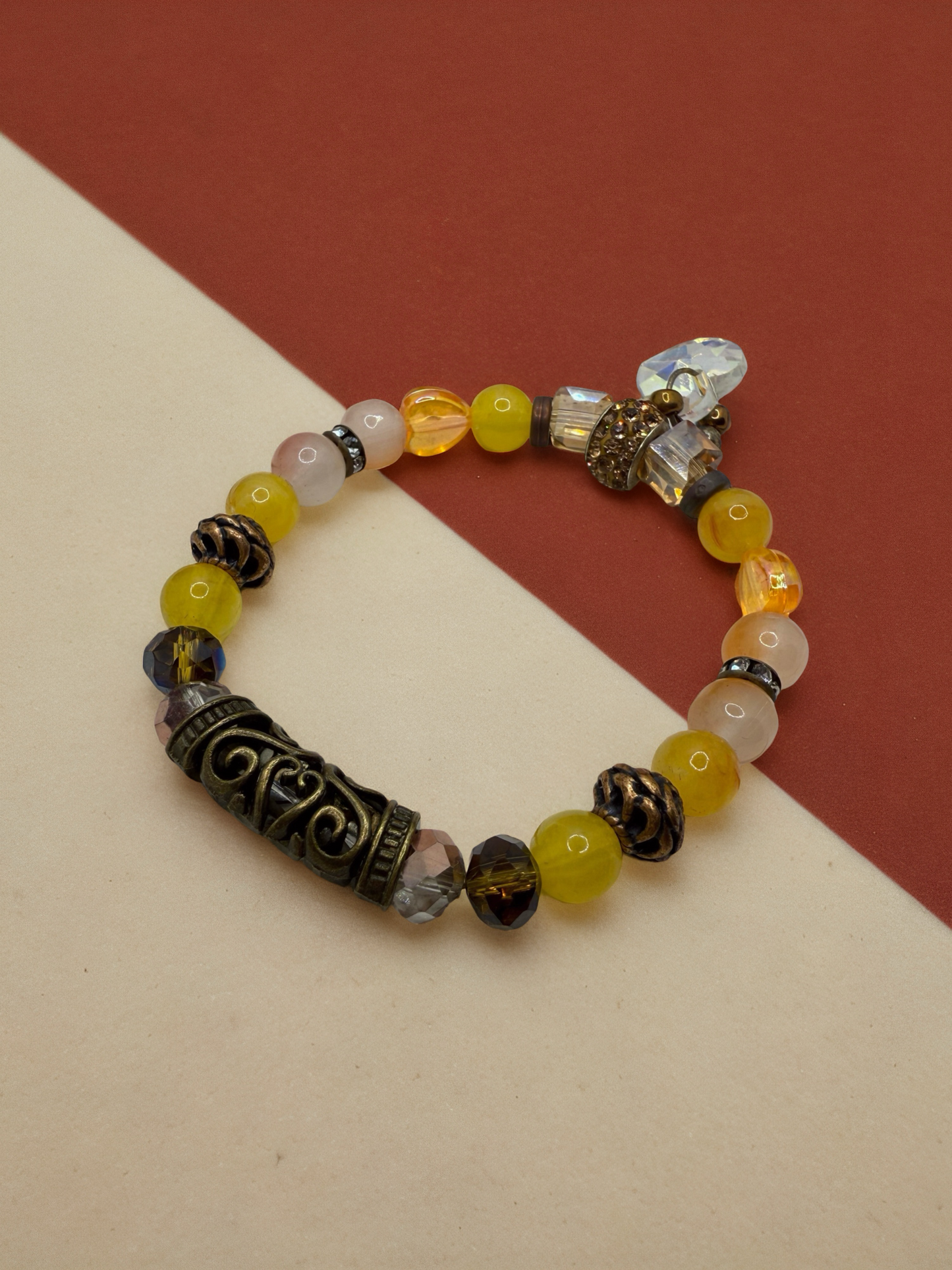 Golden Yellow Beaded Bracelet