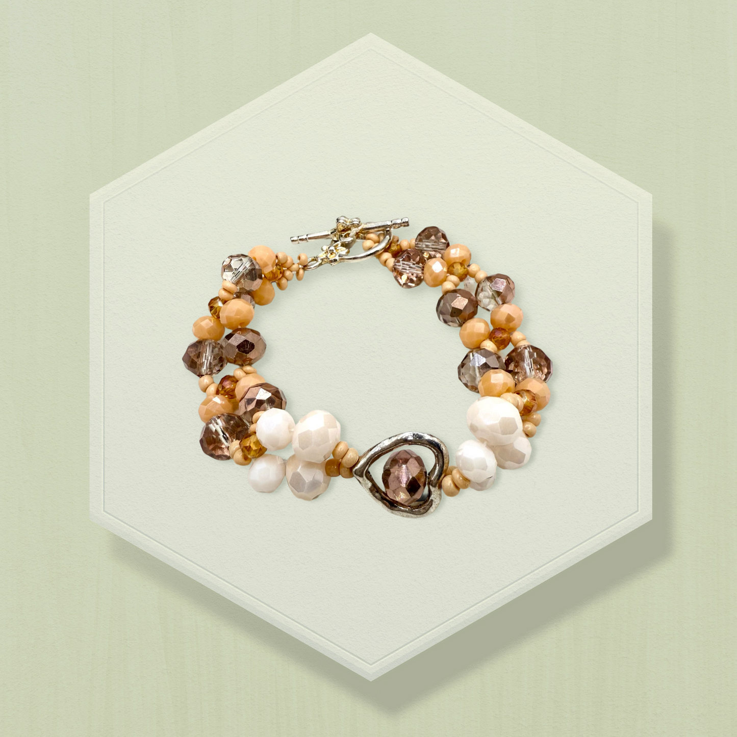 Nude Elegance glass beaded Bracelet