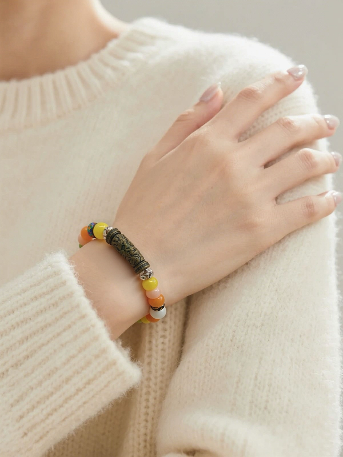 Golden Yellow Beaded Bracelet