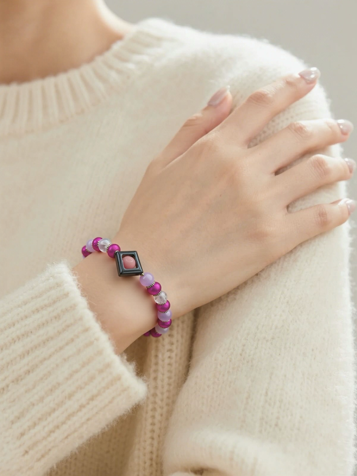 Soft Purple Beaded Bracelet