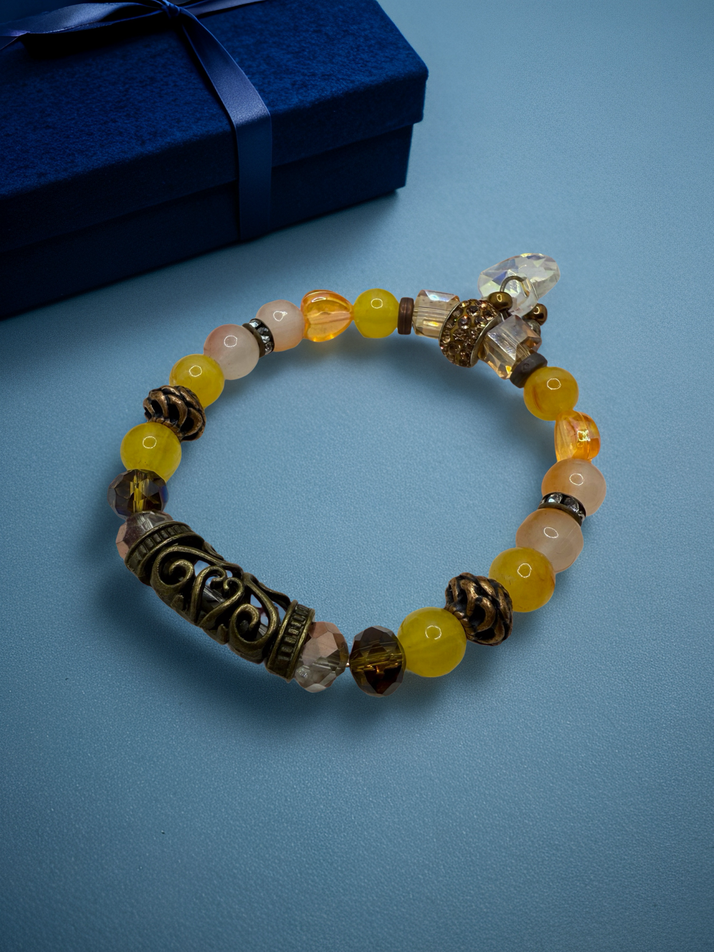 Golden Yellow Beaded Bracelet
