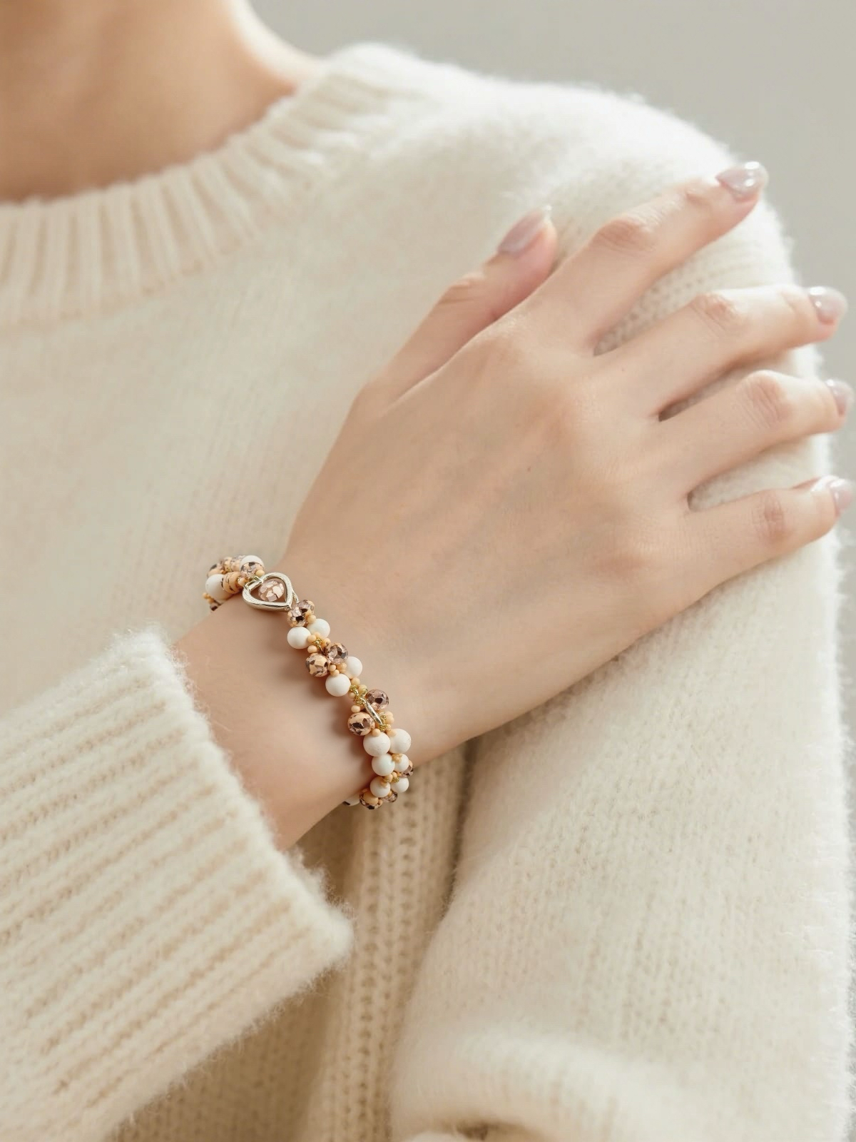 Nude Elegance glass beaded Bracelet