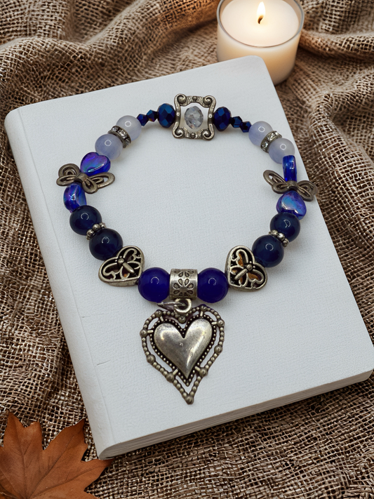 Perfect blue beaded bracelet