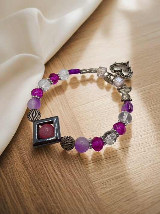 Soft Purple Beaded Bracelet