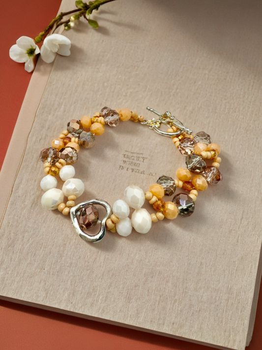 Nude Elegance glass beaded Bracelet